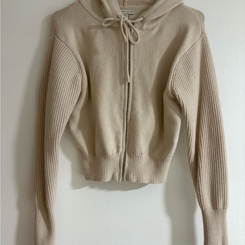 Sincerely Jules Beige Hooded Cardigan